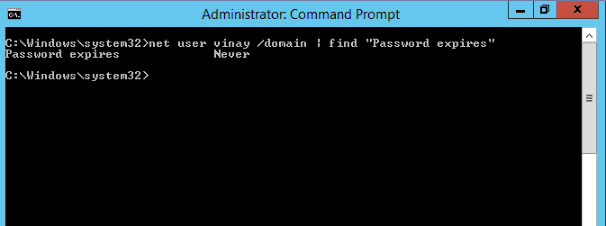 display only password expiration date