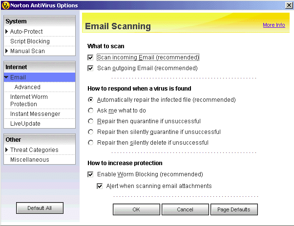 email scaning | Norton Antivirus Scanning