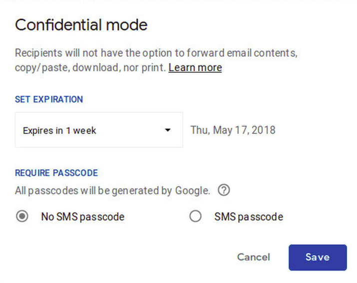 enable confidential mode