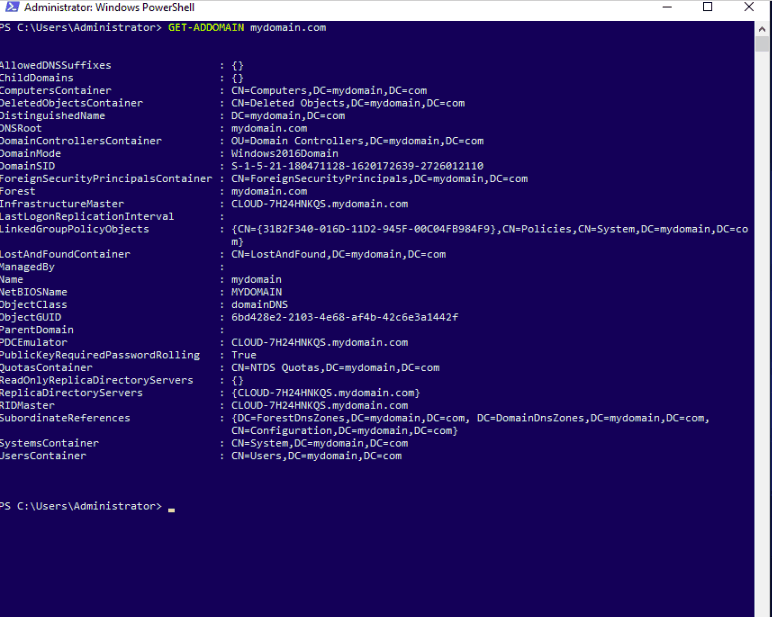 get domain information