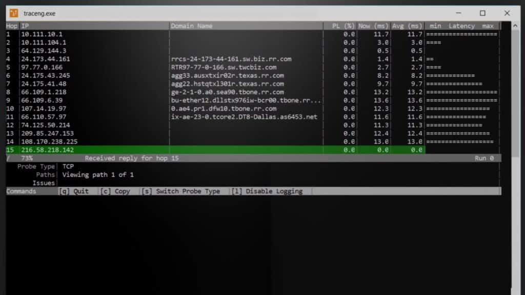 solarwinds traceroute ng