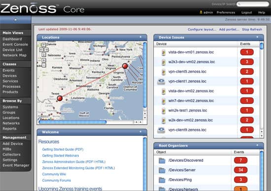 Zenoss server