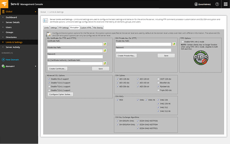 Serv-U Managed File Transfer Server