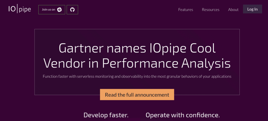 iopipe serverless monitoring