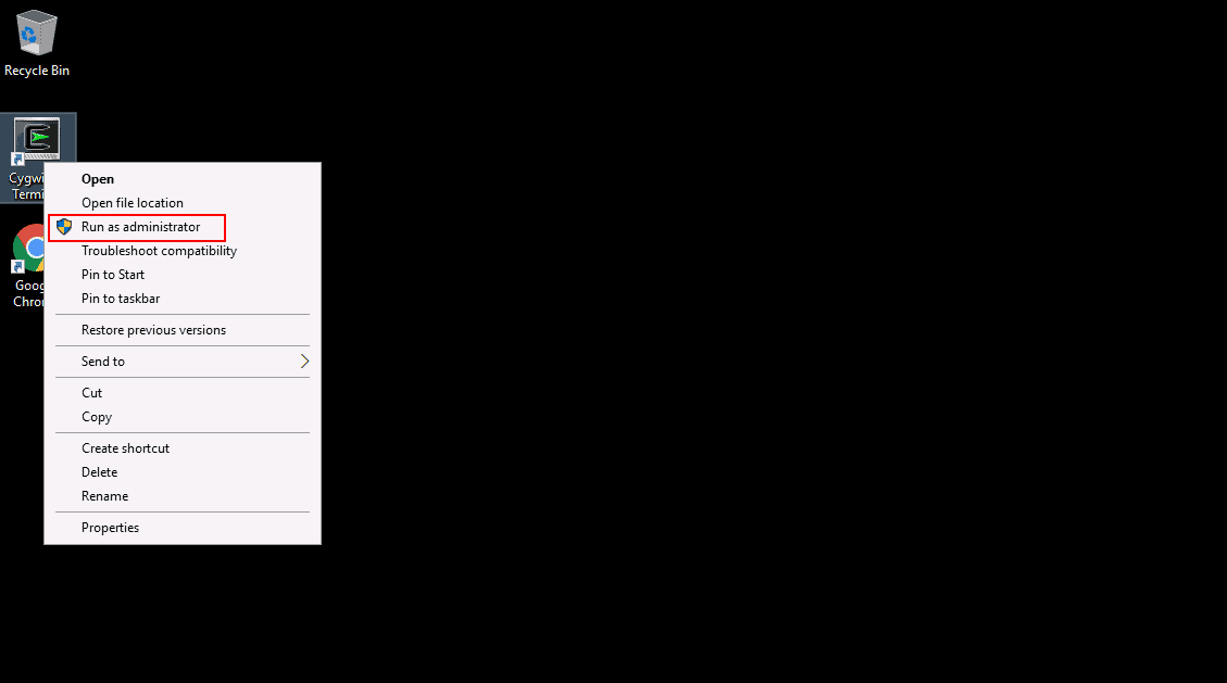 launch cygwin