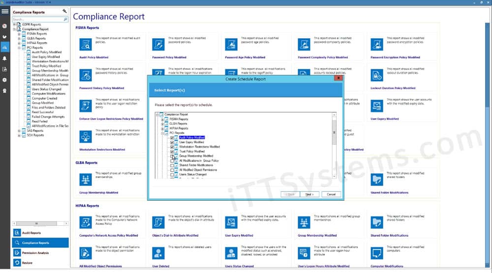 lepideauditor compliance reports