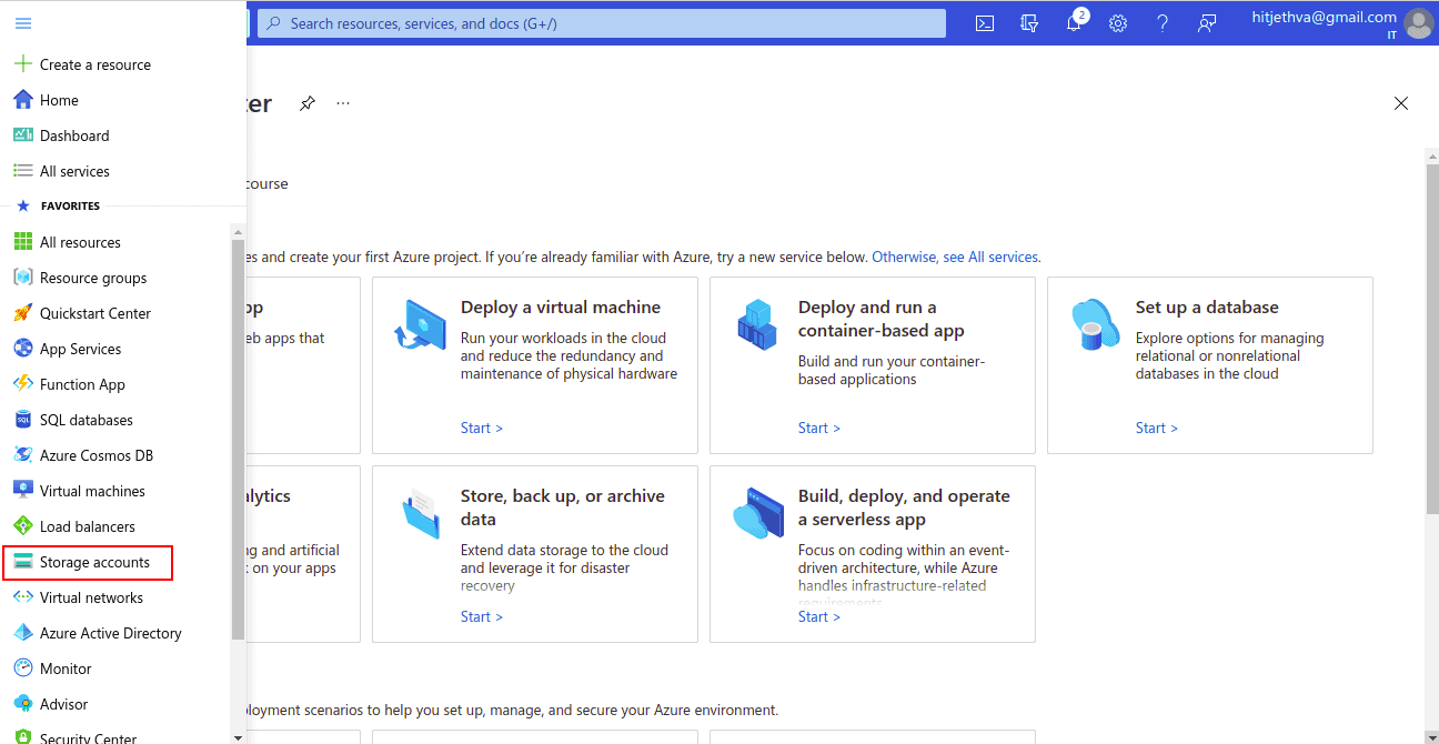 login to azure storage