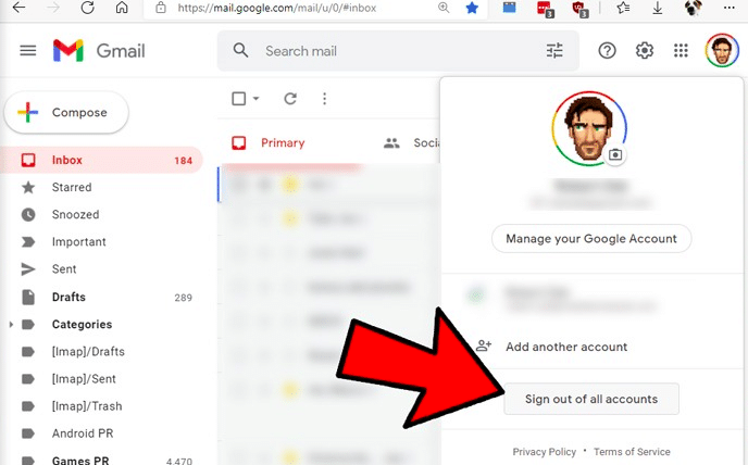 logout email