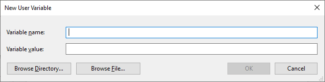 Νew environment variable creation 