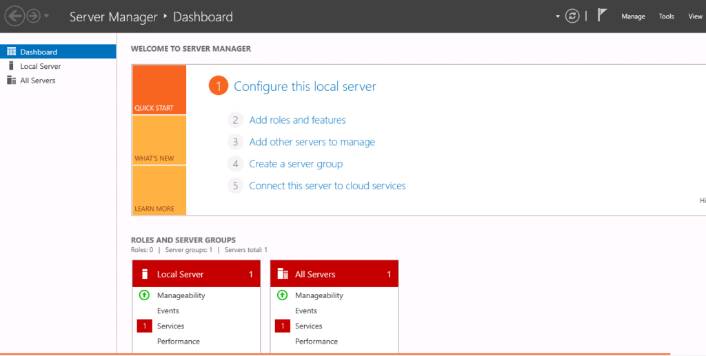 open server manager