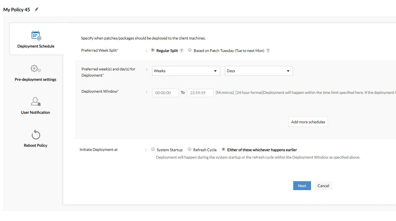ManageEngine Patch Manager Flexible Deployment