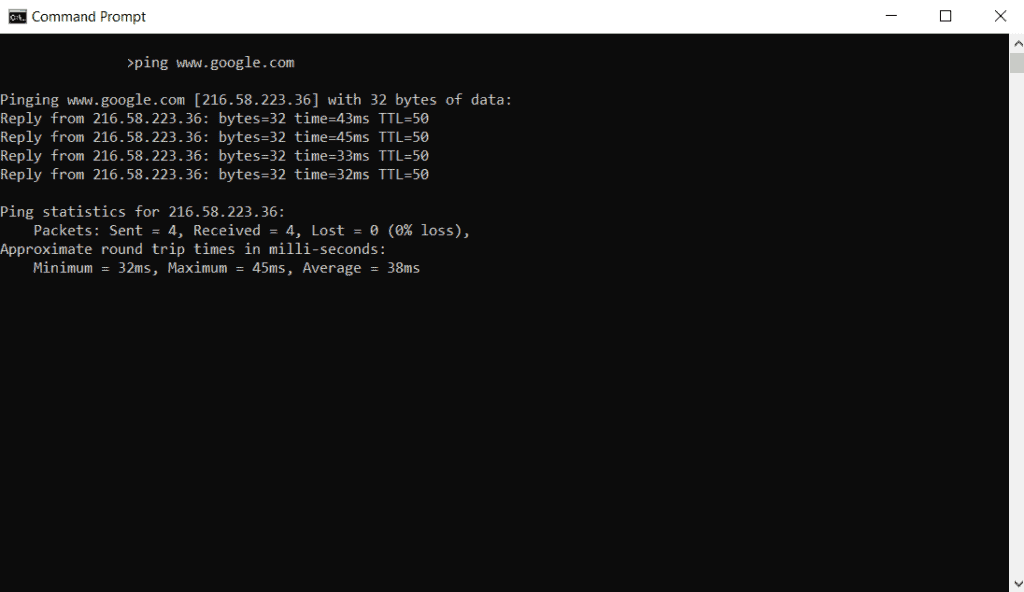 ping command