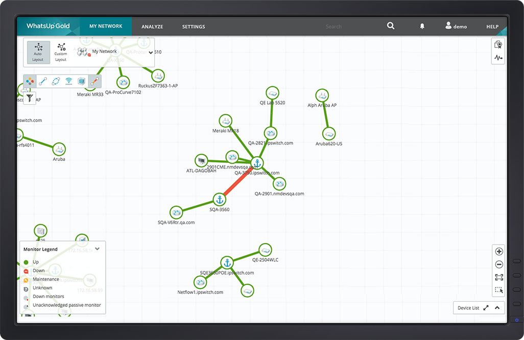 Progress WhatsUp Gold Floorplan Network Map
