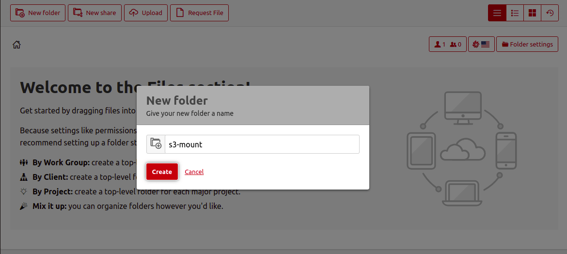 provide folder name