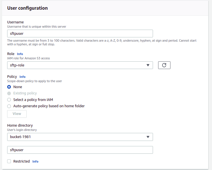 provide user details