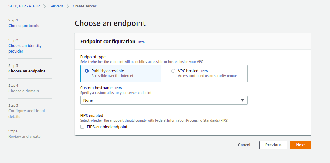 select end point