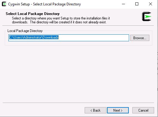 select local package directory