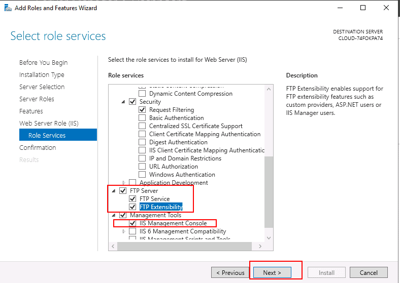 select roles services