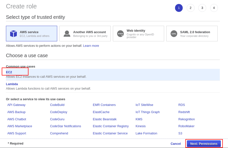 select trusted entity