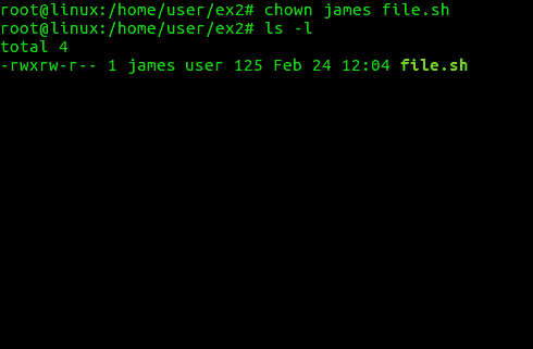“chown” command