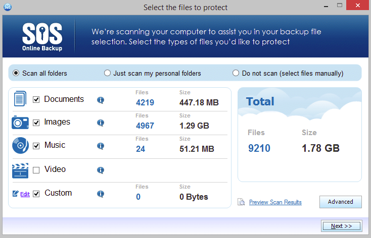 sos backup