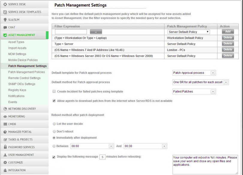 SysAid Patch Management