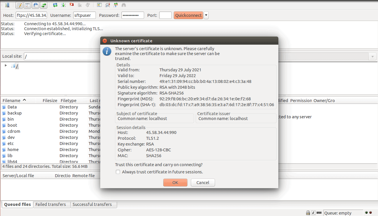 trust ssl certificate