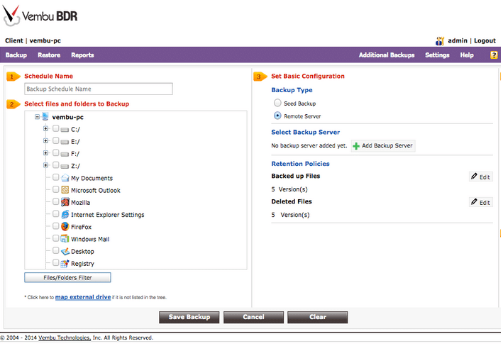 Vembu Backup and Disaster Recovery