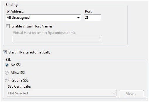 windows 7 ftp bindings