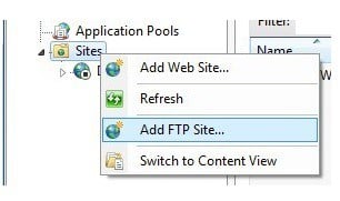 How to install Windows 7 ftp server installation