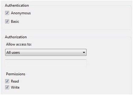 windows 7 ftp server permissions