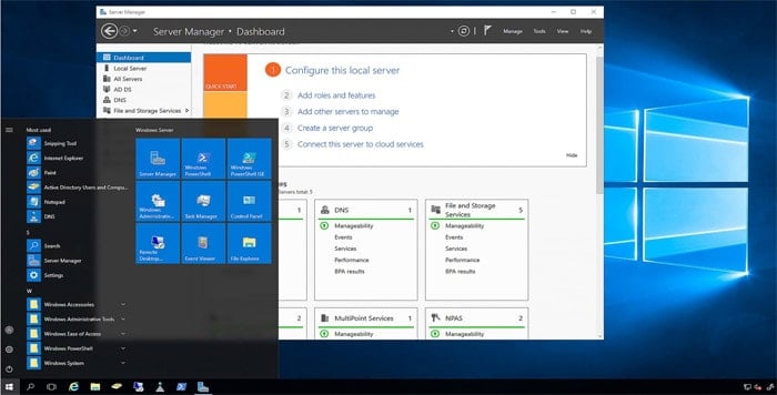 windows server screenshot