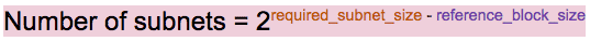 number of subnets